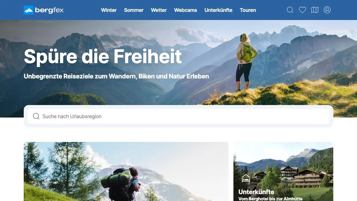 Startseite von bergfex