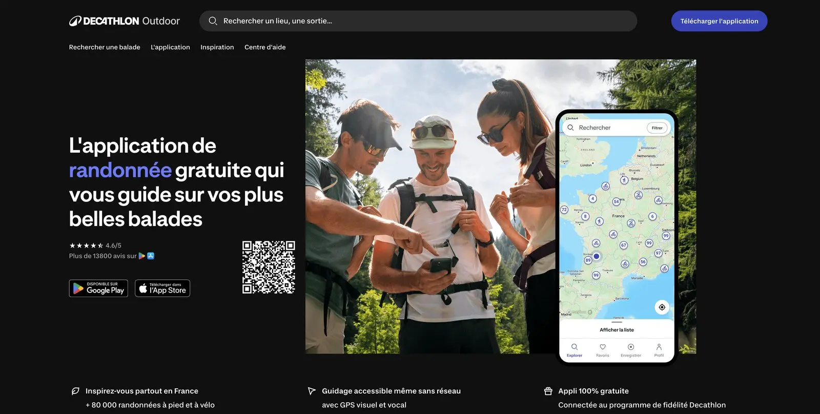Page d’accueil du site de Decathlon Outdoor