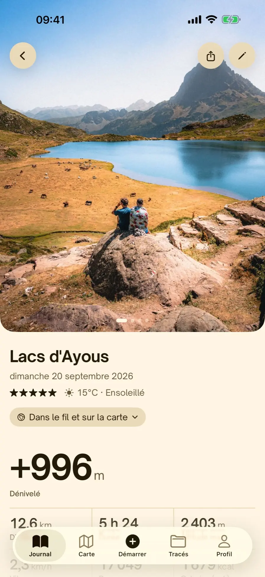 La fiche d'une sortie aux lacs d'Ayous : photo, note, météo et +996 m de dénivelé